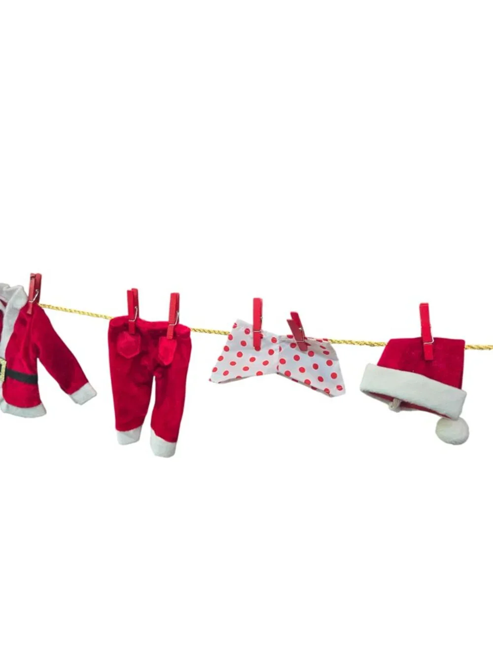 Santa's Laundry Clothesline Christmas Cloth Garland Decoration 72